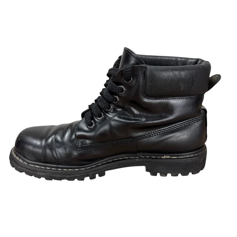 Big Country Leather Boots Mens 10 M Lug Sole Combat Goth Grunge Work Ankle Vtg